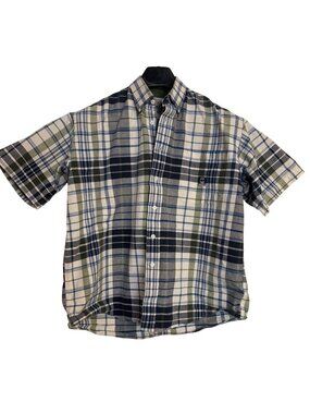 Cinch Plaid Western Size Medium Button Up Shirt EUC